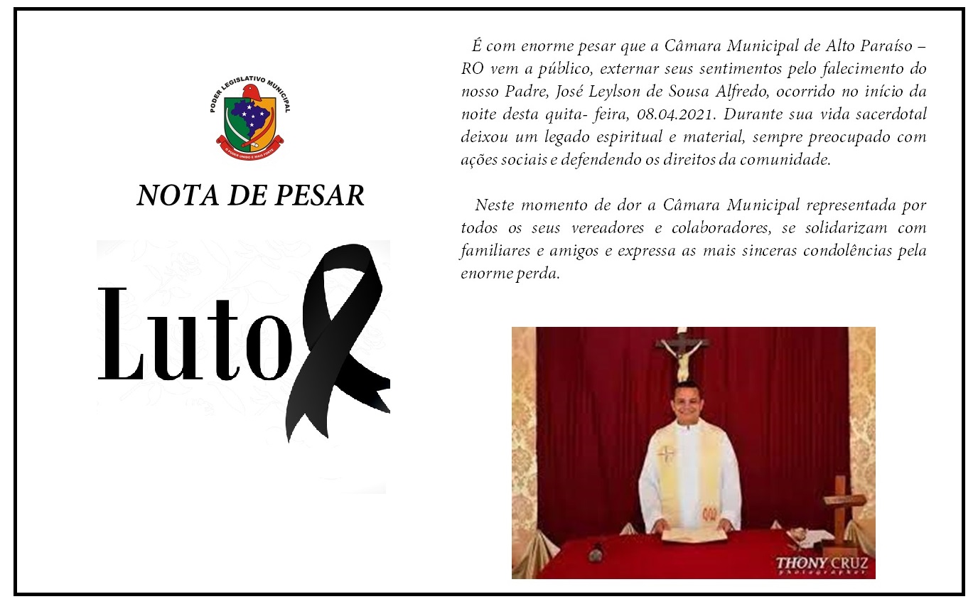 Nota de Pesar Pe. Leylson